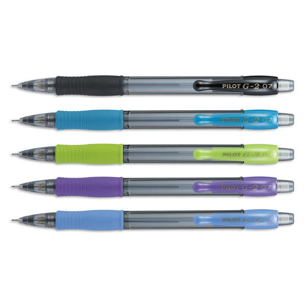 Pilot® G2 Mechanical Pencil, 0.7 mm, HB (#2), Black Lead, Assorted Barrel Colors, 5/Pack (PIL31776)