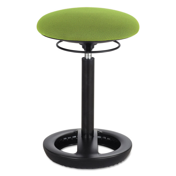 Safco® Twixt Desk Height Ergonomic Stool, Supports Up to 250 lb, 22.5" High Green Seat, Black Base, Ships in 1-3 Business Days (SAF3000GN) Each