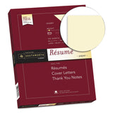 Southworth® 100% Cotton Resume Paper, 24 lb Bond Weight, 8.5 x 11, Ivory, 100/Pack (SOUR14ICF) Each