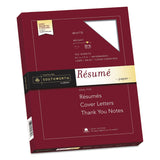Southworth® 100% Cotton Resume Paper, 95 Bright, 32 lb Bond Weight, 8.5 x 11, White, 100/Pack (SOURD18CF) Each
