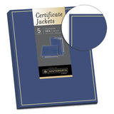 Southworth® Certificate Jacket, Navy/Gold Border, 88-lb Felt Finish Stock, 12 x 9.5, 5/Pack (SOUPF6) Pack of 5