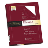 Southworth® 100% Cotton Resume Paper, 95 Bright, 24 lb Bond Weight, 8.5 x 11, White, 100/Pack (SOUR14CF) Each