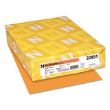 Astrobrights® Color Cardstock, 65 lb Cover Weight, 8.5 x 11, Cosmic Orange, 250/Pack (WAU22851) Each