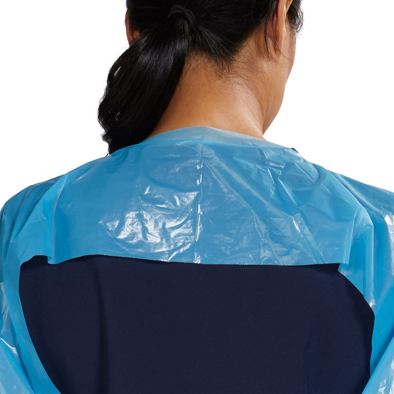 McKesson Protective Procedure Gown X-Large Blue NonSterile Not Rated Disposable (1247976_CS) 75/CS