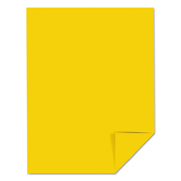 Astrobrights® Color Cardstock, 65 lb Cover Weight, 8.5 x 11, Sunburst Yellow, 250/Pack (WAU22791)