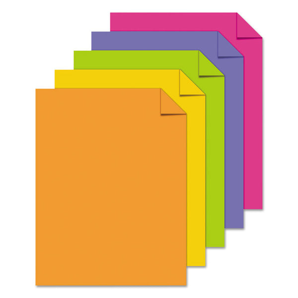 Astrobrights® Color Cardstock -"Happy" Assortment, 65 lb Cover Weight, 8.5 x 11, Assorted, 250/Pack (WAU21004)