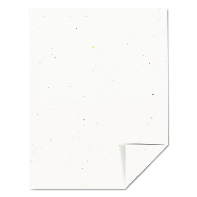 Astrobrights® Color Cardstock, 65 lb Cover Weight, 8.5 x 11, Stardust Flecked White, 250/Pack (WAU22401) Each