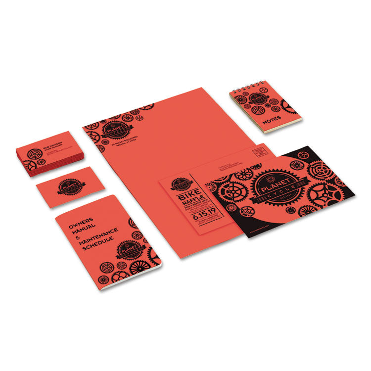 Astrobrights® Color Cardstock, 65 lb Cover Weight, 8.5 x 11, Rocket Red, 250/Pack (WAU22841) Each