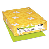 Neenah Paper Exact Brights Paper, 20 lb Bond Weight, 8.5 x 11, Bright Green, 500/Ream (WAU26791) 1 Ream