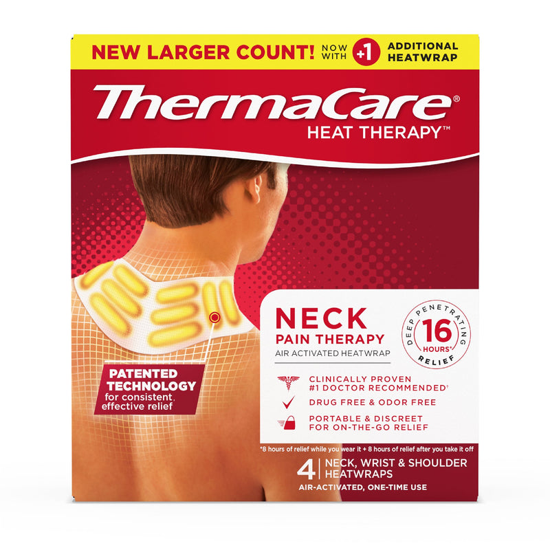 ThermaCare® HeatWraps Instant Hot Patch Neck / Shoulder / Wrist One Size Fits Most Nonwoven Material Cover Disposable (1242366_BX) 4/BX