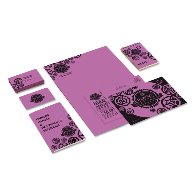 Astrobrights® Color Cardstock, 65 lb Cover Weight, 8.5 x 11, Outrageous Orchid, 250/Pack (WAU21951) Pack of 250