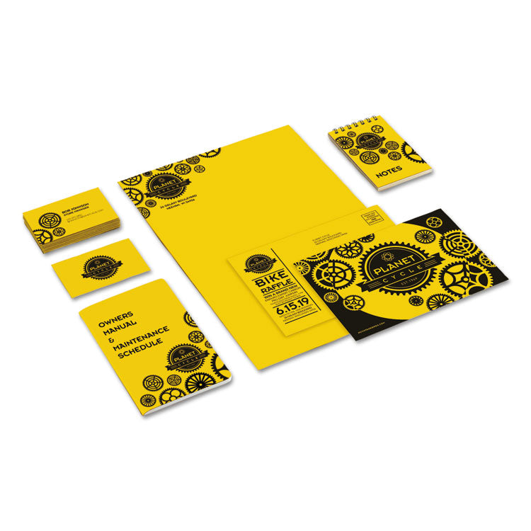 Astrobrights® Color Cardstock, 65 lb Cover Weight, 8.5 x 11, Sunburst Yellow, 250/Pack (WAU22791) Pack of 250