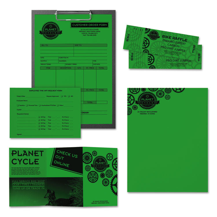 Astrobrights® Color Paper, 24 lb Bond Weight, 8.5 x 11, Gamma Green, 500 Sheets/Ream (WAU22541) 1 Ream