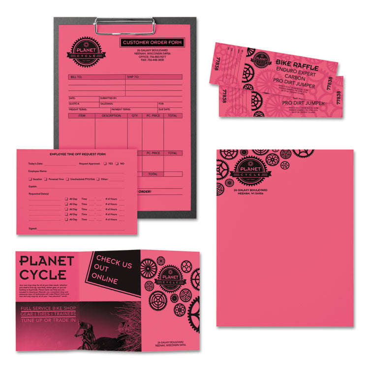 Astrobrights® Color Paper, 24 lb Bond Weight, 8.5 x 11, Plasma Pink, 500/Ream (WAU22119)