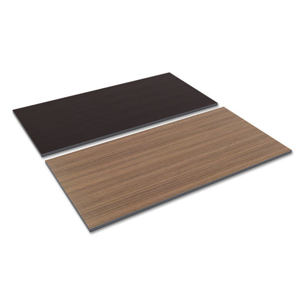 Alera® Reversible Laminate Table Top, Rectangular, 59.38w x 29.5d, Espresso/Walnut (ALETT6030EW)