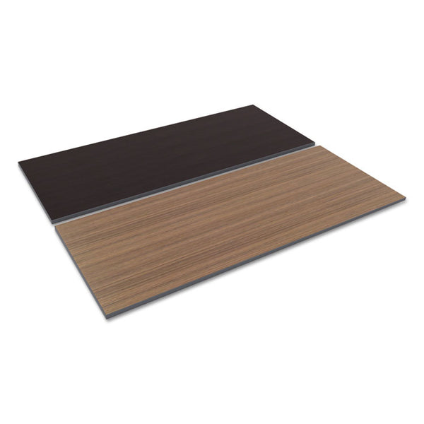 Alera® Reversible Laminate Table Top, Rectangular, 71.5w x 29.5d, Espresso/Walnut (ALETT7230EW)