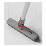 Unger® SmartColor Swivel Corner Brush, Black Polypropylene Bristles, 8.83" Brush, Gray Plastic Handle (UNGCB20G) Each