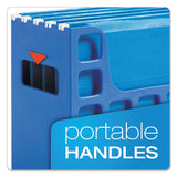 Pendaflex® Desktop File With Hanging Folders, Letter Size, 6" Long, Blue (PFX23011) Each