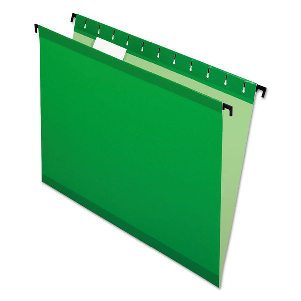 Pendaflex® SureHook Hanging Folders, Letter Size, 1/5-Cut Tabs, Bright Green, 20/Box (PFX615215BGR) Box of 20