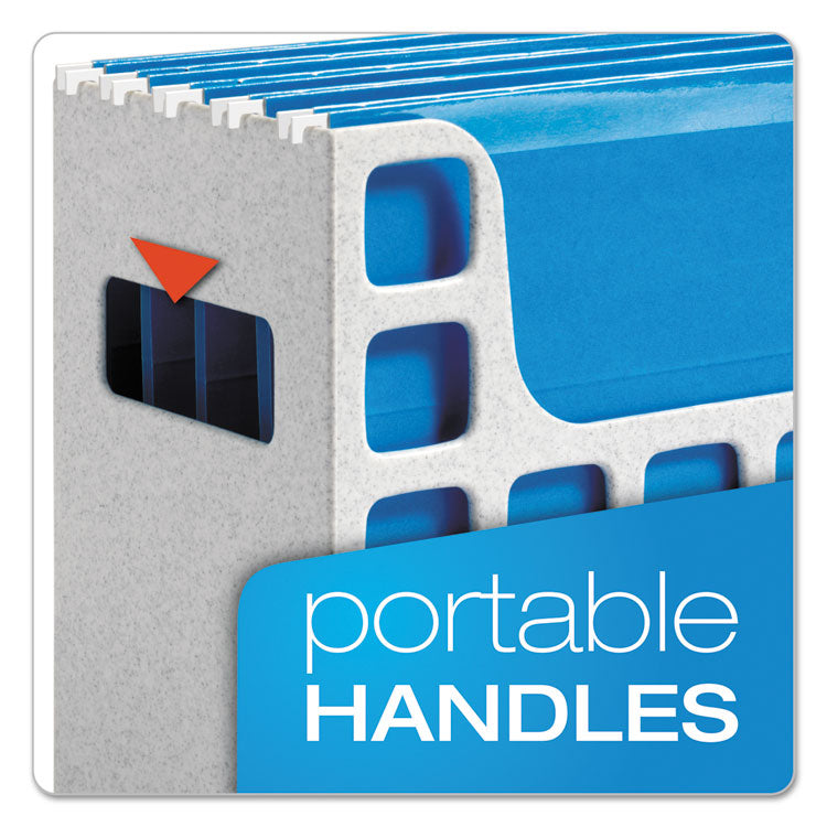 Pendaflex® Desktop File With Hanging Folders, Letter Size, 6" Long, Granite (PFX23054)