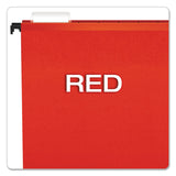 Pendaflex® SureHook Hanging Folders, Letter Size, 1/5-Cut Tabs, Red, 20/Box (PFX615215RED) Box of 20