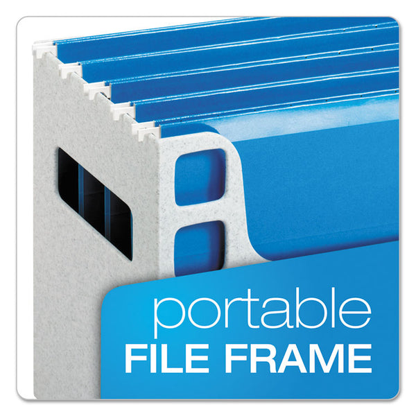 Pendaflex® Desktop File With Hanging Folders, Letter Size, 6" Long, Granite (PFX23054)