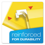 Pendaflex® Colored Reinforced Hanging Folders, Letter Size, 1/5-Cut Tabs, Yellow, 25/Box (PFX415215YEL)