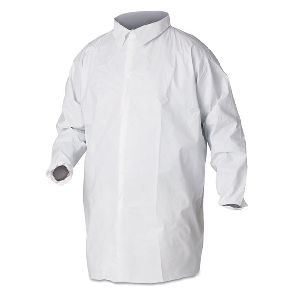 KleenGuard™ A40 Liquid and Particle Protection Lab Coats, X-Large, White, 30/Carton (KCC44444) Case of 30