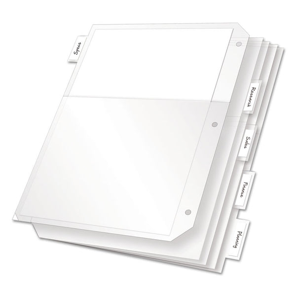 Cardinal® Poly Ring Binder Pockets, 8.5 x 11, Clear, 5/Pack (CRD84010) 1 Case of 5