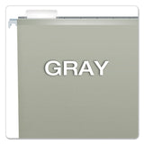 Pendaflex® Colored Reinforced Hanging Folders, Letter Size, 1/5-Cut Tabs, Gray, 25/Box (PFX415215GRA)