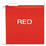 Pendaflex® Colored Reinforced Hanging Folders, Letter Size, 1/5-Cut Tabs, Red, 25/Box (PFX415215RED)