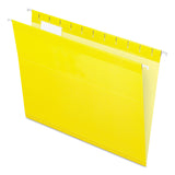 Pendaflex® Colored Reinforced Hanging Folders, Letter Size, 1/5-Cut Tabs, Yellow, 25/Box (PFX415215YEL)