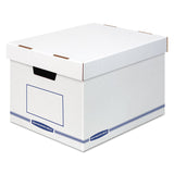 Bankers Box® Organizer Storage Boxes, X-Large, 12.75" x 16.5" x 10.5", White/Blue, 12/Carton (FEL4662401) Case of 12