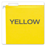 Pendaflex® Colored Reinforced Hanging Folders, Letter Size, 1/5-Cut Tabs, Yellow, 25/Box (PFX415215YEL)