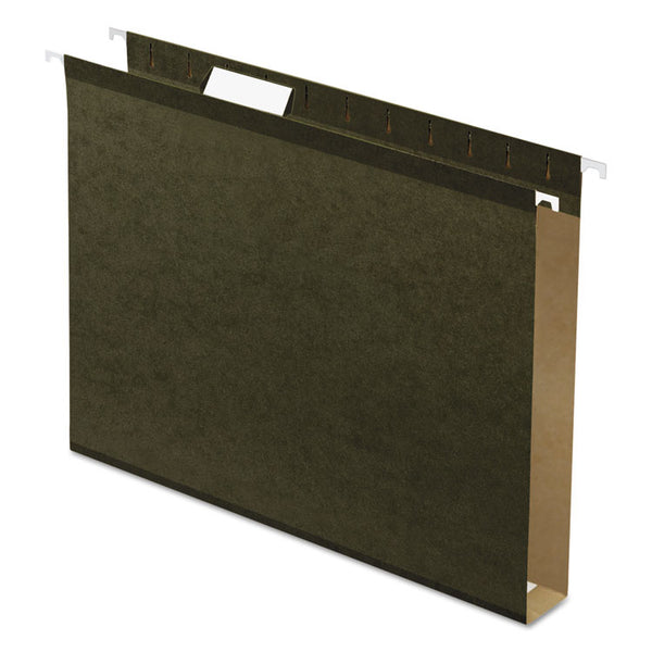 Pendaflex® Extra Capacity Reinforced Hanging File Folders with Box Bottom, 1" Capacity, Letter Size, 1/5-Cut Tabs, Green, 25/Box (PFX4152X1) Box of 25