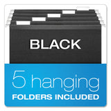 Pendaflex® Desktop File With Hanging Folders, Letter Size, 6" Long, Black (PFX23013) Each