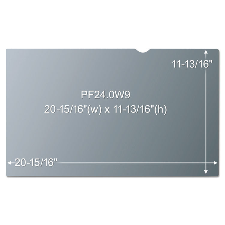 3M™ Frameless Blackout Privacy Filter for 24" Widescreen Flat Panel Monitor, 16:9 Aspect Ratio (MMMPF240W9B) Each