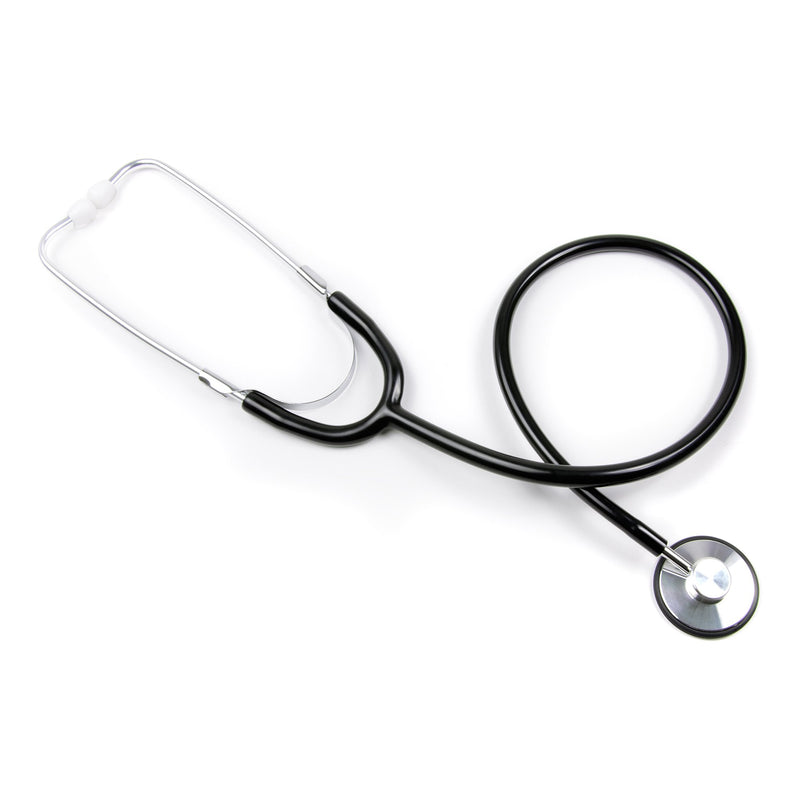 McKesson General Exam Stethoscope Black 1-Tube 21 Inch Tube Single Sided Chestpiece (1007588_BX) 10/BX