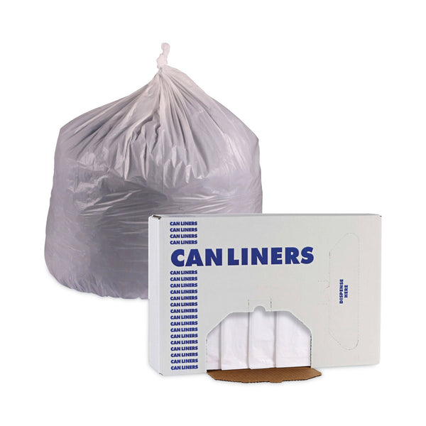 Boardwalk® Trash Bag 60 gal. White LLDPE 0.70 mil 38 X 58 Inch Star Seal Bottom Flat Pack (1190907_CS) 100/CS