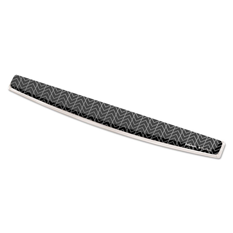 Fellowes® Photo Gel Keyboard Wrist Rest with Microban Protection, 18.5 x 2.31, Chevron Design (FEL9550001)