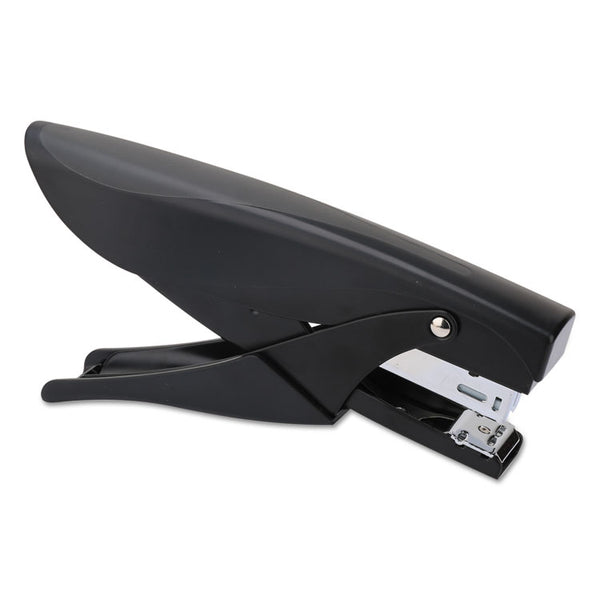 Universal® Deluxe Plier Stapler, 20-Sheet Capacity, 0.25" Staples, 1.75" Throat, Black (UNV43108)