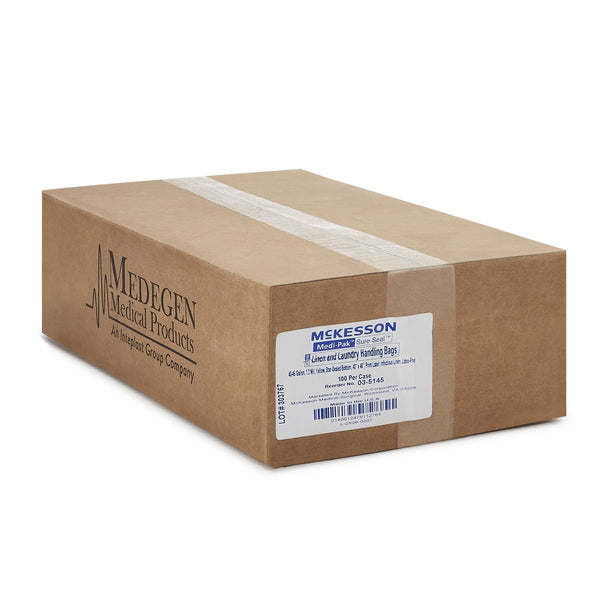 McKesson Infectious Linen Bag Infectious Linen 40 to 45 gal. Yellow 40 X 46 Inch (270200_CS) 100/CS