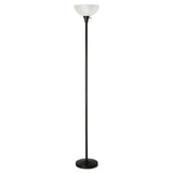 Alera® Floor Lamp, 71" High, Translucent Plastic Shade, 11.25w x 11.25d x 71h, Matte Black (ALELMPF72B)