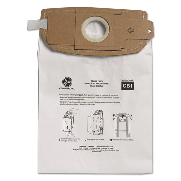 Hoover® Commercial Disposable Vacuum Bags, Standard B, 10/Pack (HVRAH10173)