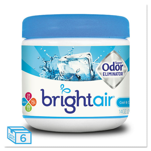 BRIGHT Air® Super Odor Eliminator, Cool and Clean, Blue, 14 oz Jar, 6/Carton (BRI900090CT) Case of 6