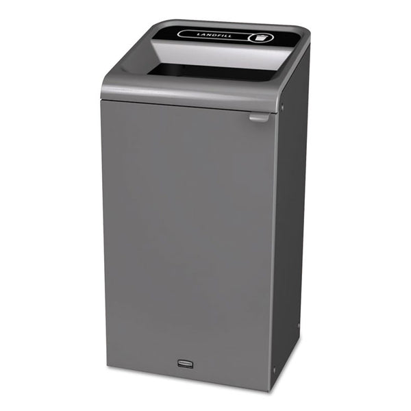 Rubbermaid® Commercial Configure Indoor Recycling Waste Receptacle, Landfill, 23 gal, Metal, Gray (RCP1961621) Each