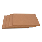 Universal® Cork Tile Panels, 12 x 12, Brown Surface, 4/Pack (UNV43404)