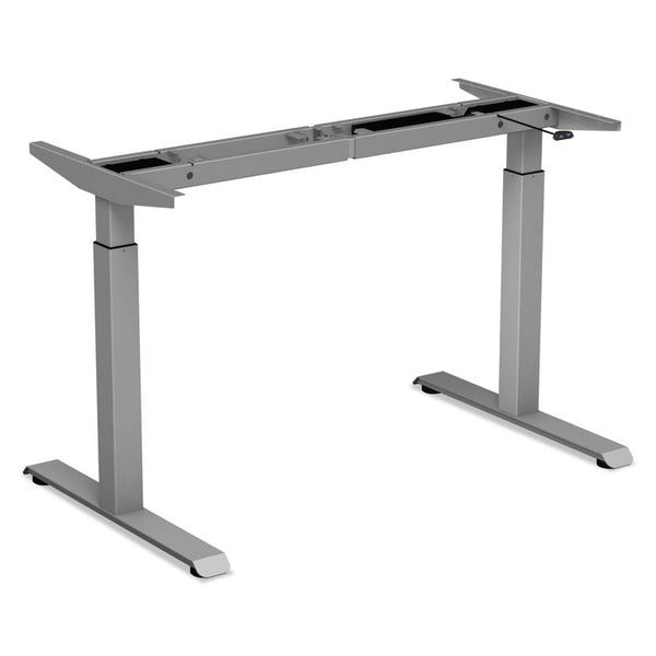Alera® AdaptivErgo Sit-Stand Two-Stage Electric Height-Adjustable Table Base, 48.06" x 24.35" x 27.5" to 47.2", Gray (ALEHT2SSG)