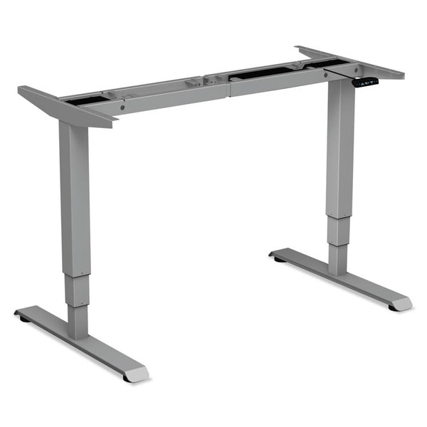 Alera® AdaptivErgo Sit-Stand 3-Stage Electric Height-Adjustable Table Base with Memory Control, 48.06" x 24.35" x 25" to 50.7", Gray (ALEHT3SAG)