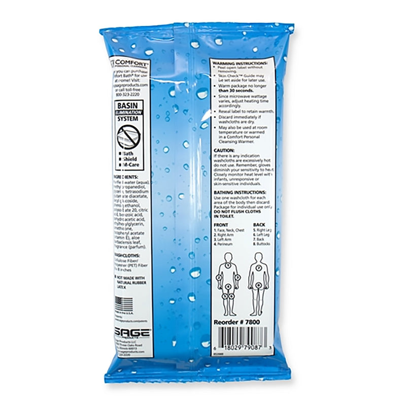 Essential Bath® Medium Weight Rinse-Free Bath Wipe Soft Pack Scented 8 Count (746638_CS) 60/CS